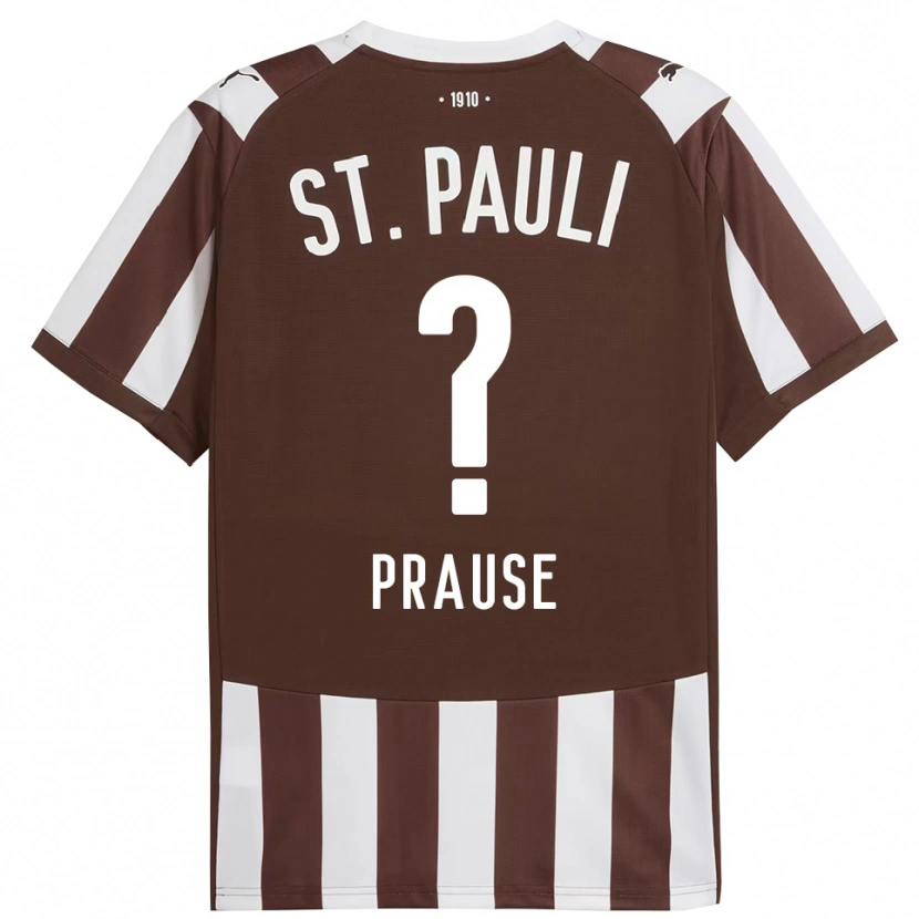 Danxen Heren Sebastian Prause #0 Koffie Wit Thuisshirt Thuistenue 2025/26 T-Shirt