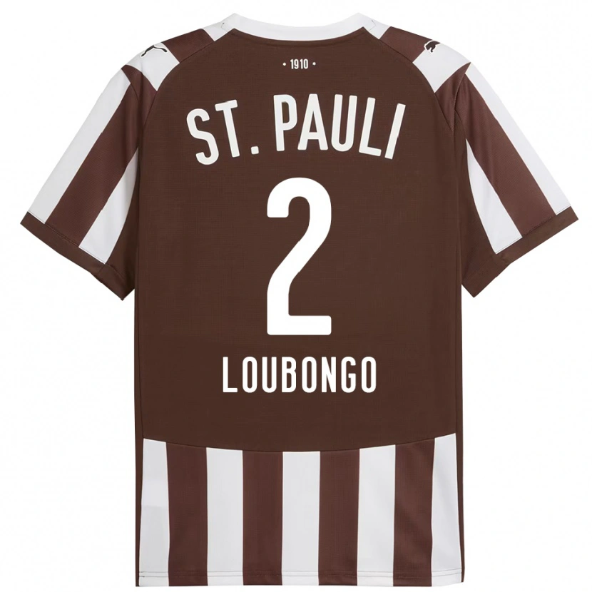 Danxen Heren Midou Loubongo #2 Koffie Wit Thuisshirt Thuistenue 2025/26 T-Shirt