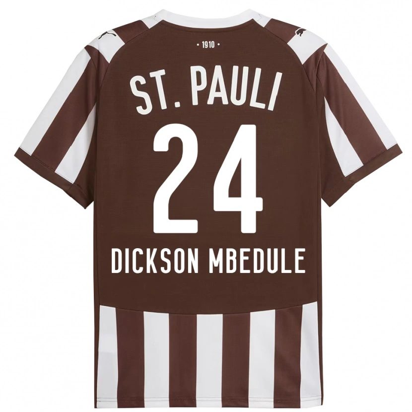 Danxen Heren Amani Dickson Mbedule #24 Koffie Wit Thuisshirt Thuistenue 2025/26 T-Shirt