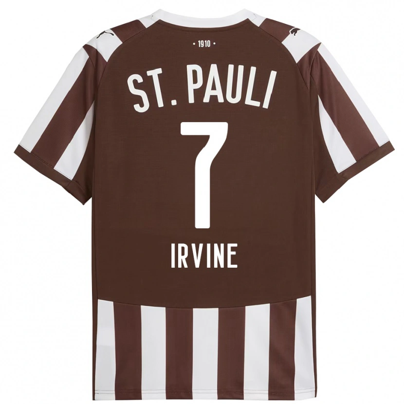 Danxen Heren Jackson Irvine #7 Koffie Wit Thuisshirt Thuistenue 2025/26 T-Shirt