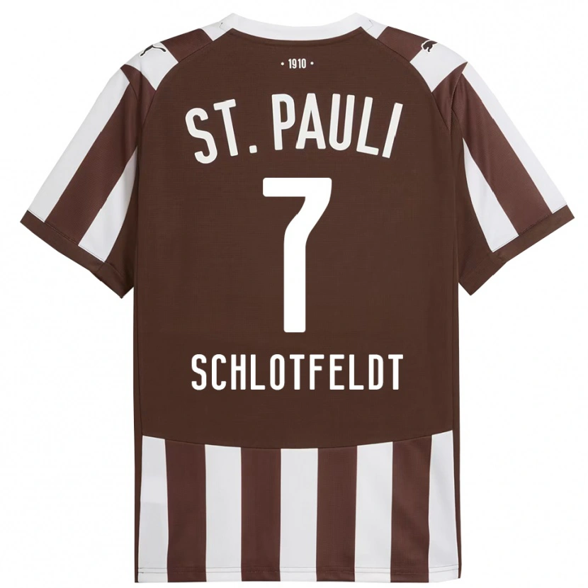 Danxen Heren Tim Schlotfeldt #7 Koffie Wit Thuisshirt Thuistenue 2025/26 T-Shirt