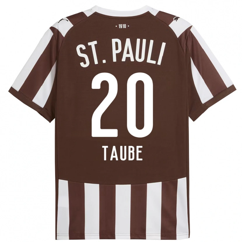 Danxen Heren Linnea Taube #20 Koffie Wit Thuisshirt Thuistenue 2025/26 T-Shirt