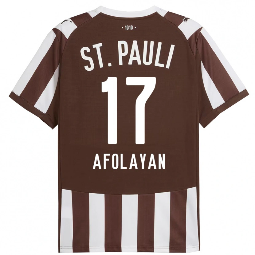 Danxen Heren Oladapo Afolayan #17 Koffie Wit Thuisshirt Thuistenue 2025/26 T-Shirt