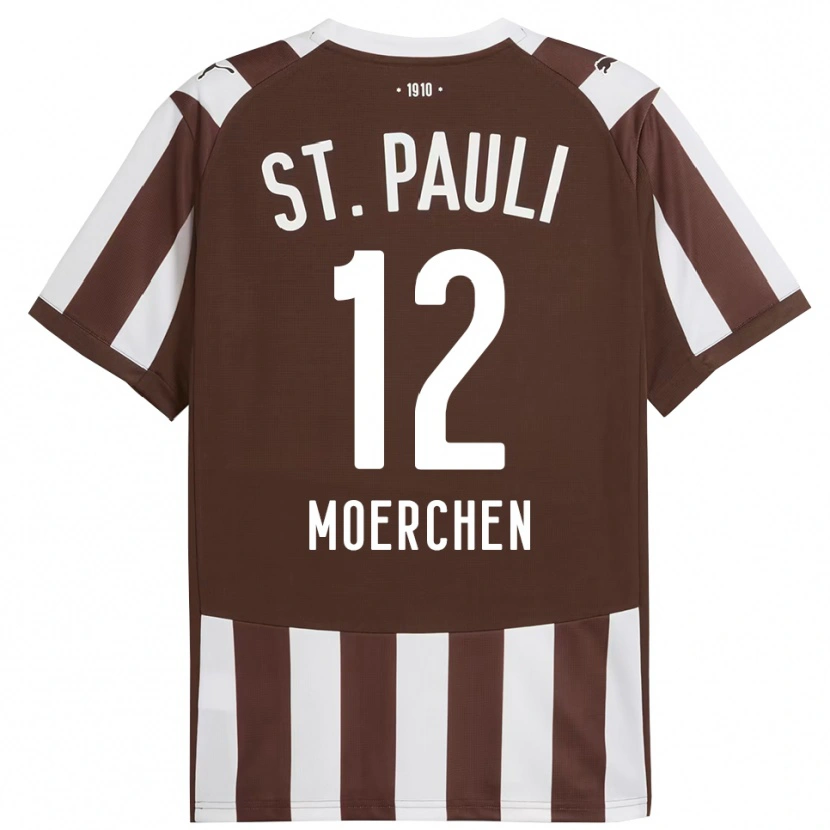 Danxen Heren Theo Moerchen #12 Koffie Wit Thuisshirt Thuistenue 2025/26 T-Shirt