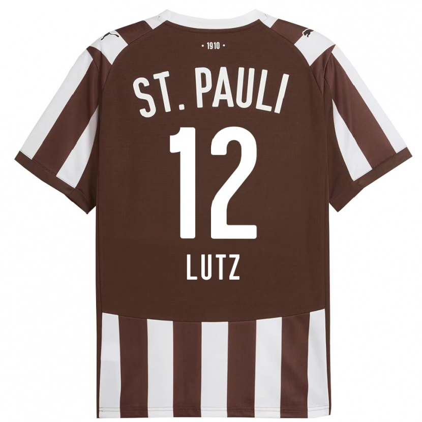Danxen Heren Josefin Lutz #12 Koffie Wit Thuisshirt Thuistenue 2025/26 T-Shirt