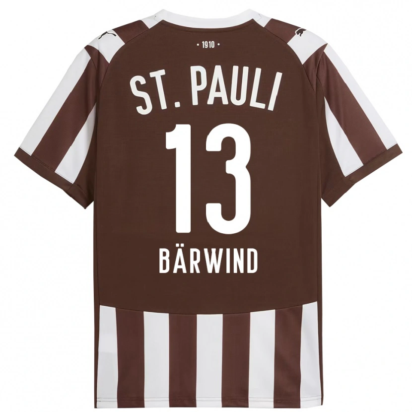 Danxen Heren Jonas Bärwind #13 Koffie Wit Thuisshirt Thuistenue 2025/26 T-Shirt