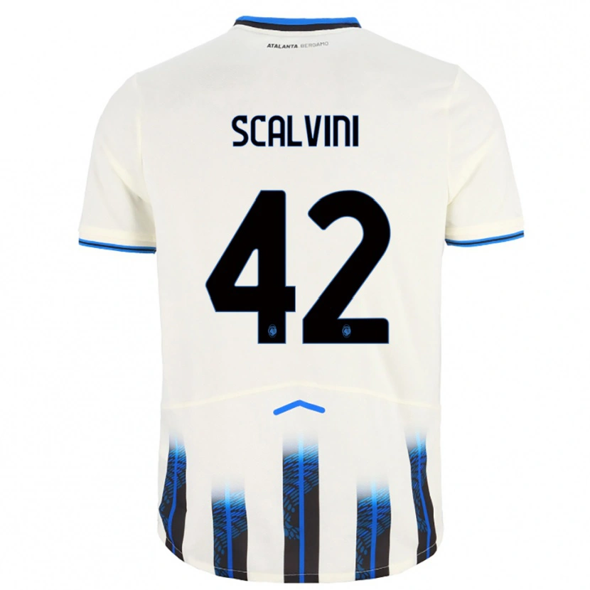 Danxen Heren Giorgio Scalvini #42 Wit Blauw Uitshirt Uittenue 2025/26 T-Shirt