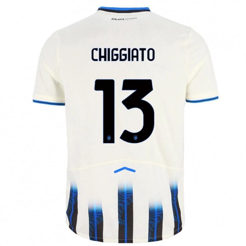 Danxen Heren Gabriele Chiggiato #13 Wit Blauw Uitshirt Uittenue 2025/26 T-Shirt