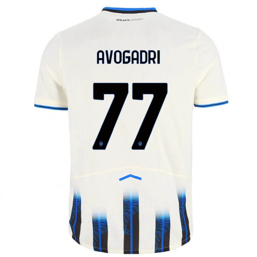 Danxen Heren Lorenzo Avogadri #77 Wit Blauw Uitshirt Uittenue 2025/26 T-Shirt