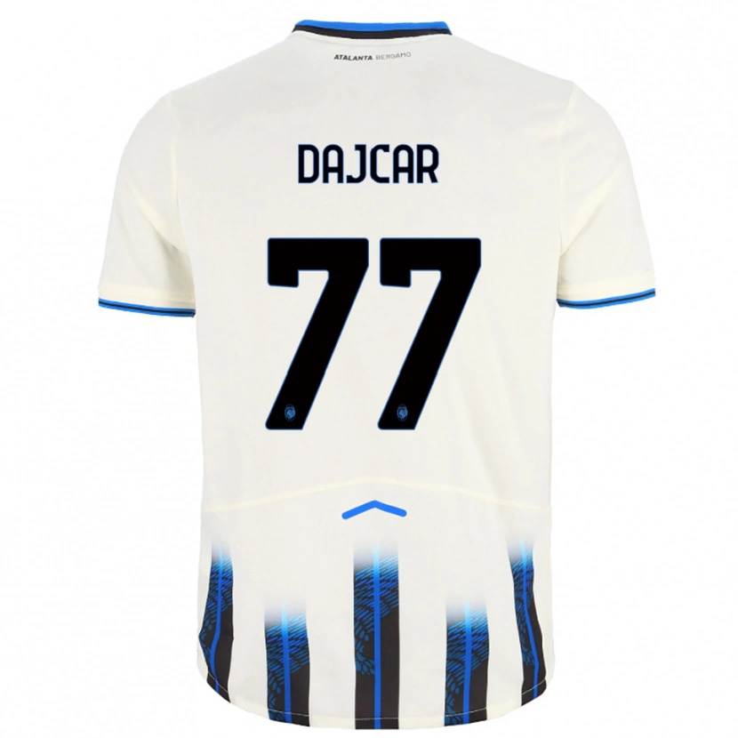 Danxen Heren Matevz Dajcar #77 Wit Blauw Uitshirt Uittenue 2025/26 T-Shirt