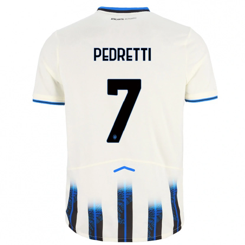 Danxen Heren Mattia Pedretti #7 Wit Blauw Uitshirt Uittenue 2025/26 T-Shirt