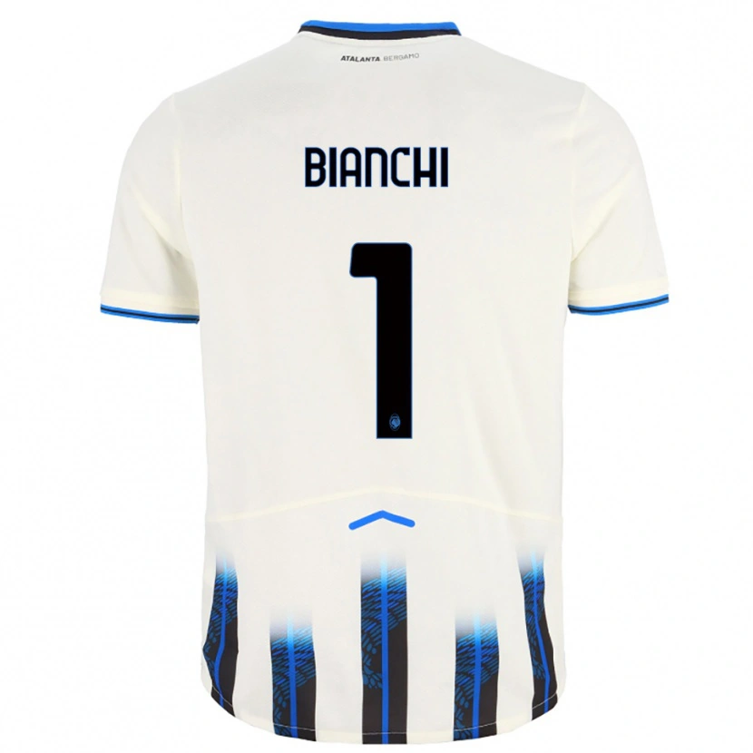 Danxen Heren Mattia Bianchi #1 Wit Blauw Uitshirt Uittenue 2025/26 T-Shirt