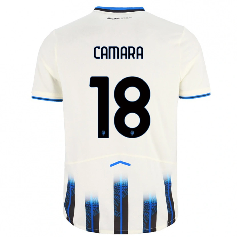 Danxen Heren Ibrahima Camara #18 Wit Blauw Uitshirt Uittenue 2025/26 T-Shirt