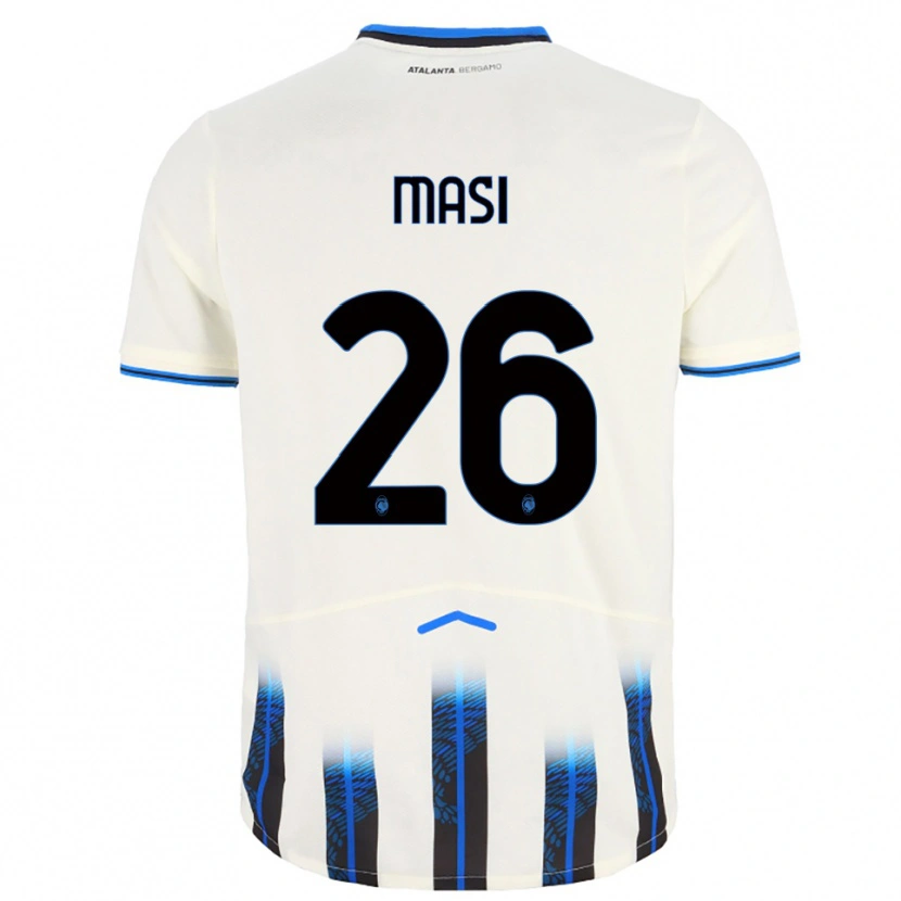 Danxen Heren Alberto Masi #26 Wit Blauw Uitshirt Uittenue 2025/26 T-Shirt
