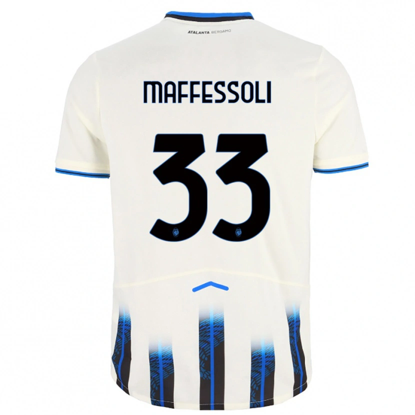 Danxen Heren Manuel Maffessoli #33 Wit Blauw Uitshirt Uittenue 2025/26 T-Shirt