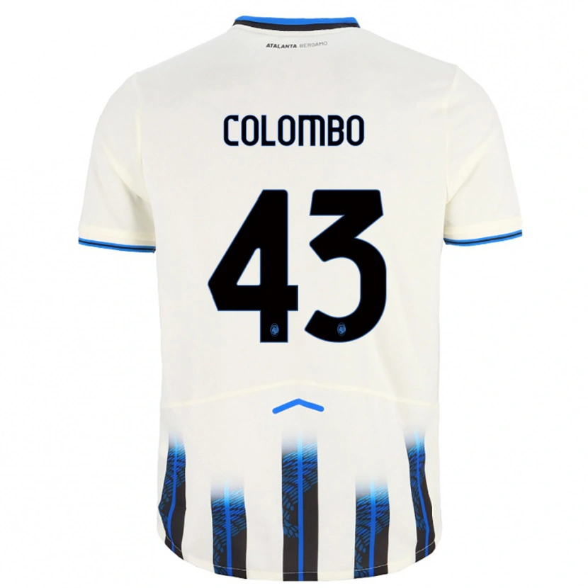 Danxen Heren Matteo Colombo #43 Wit Blauw Uitshirt Uittenue 2025/26 T-Shirt
