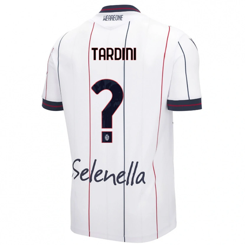 Danxen Heren Sara Tardini #0 Wit Koningsblauw Uitshirt Uittenue 2025/26 T-Shirt
