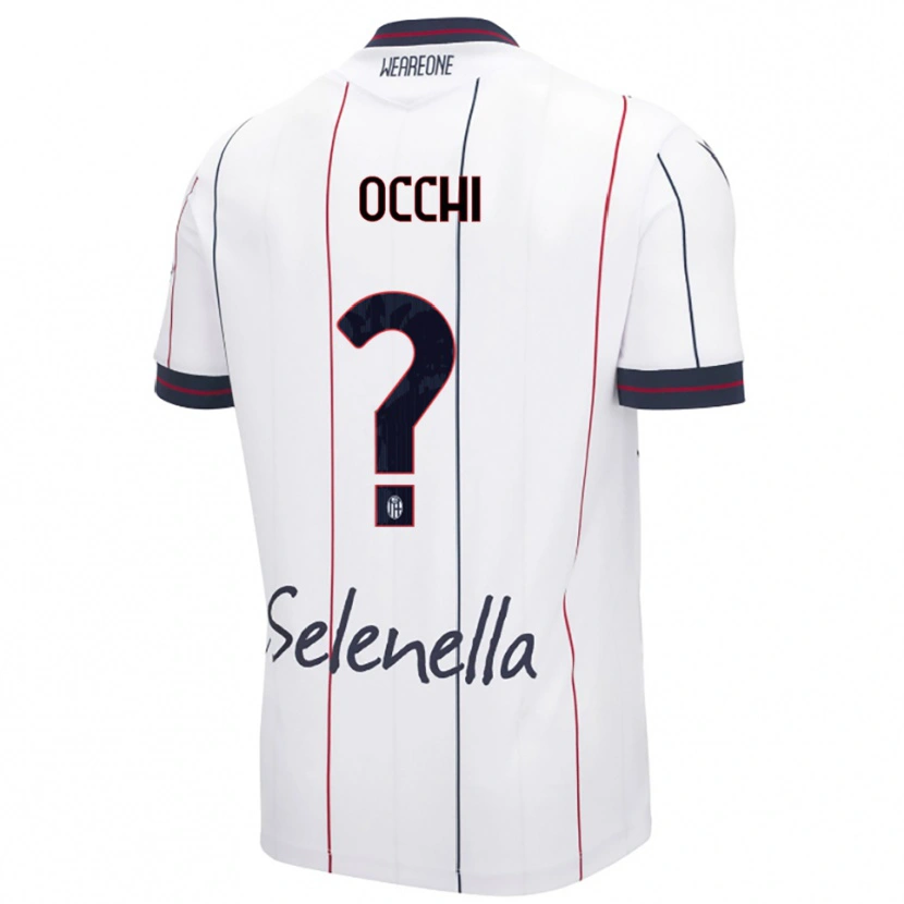 Danxen Heren Tommaso Occhi #0 Wit Koningsblauw Uitshirt Uittenue 2025/26 T-Shirt