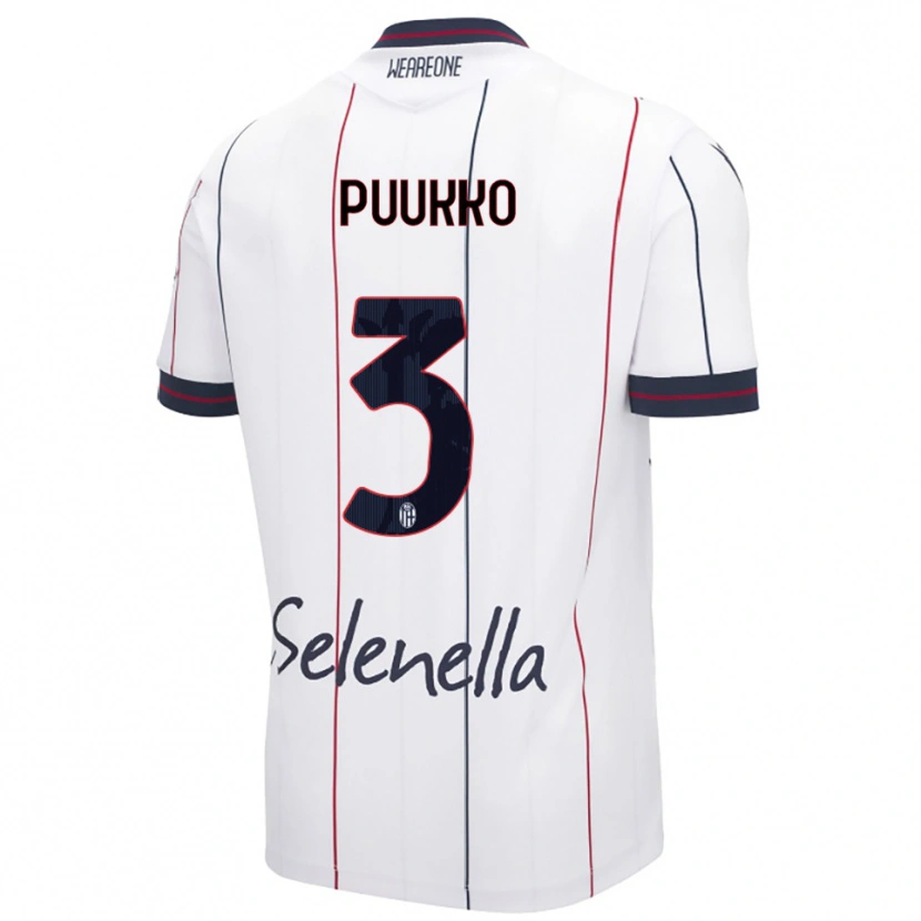 Danxen Heren Akseli Puukko #3 Wit Koningsblauw Uitshirt Uittenue 2025/26 T-Shirt