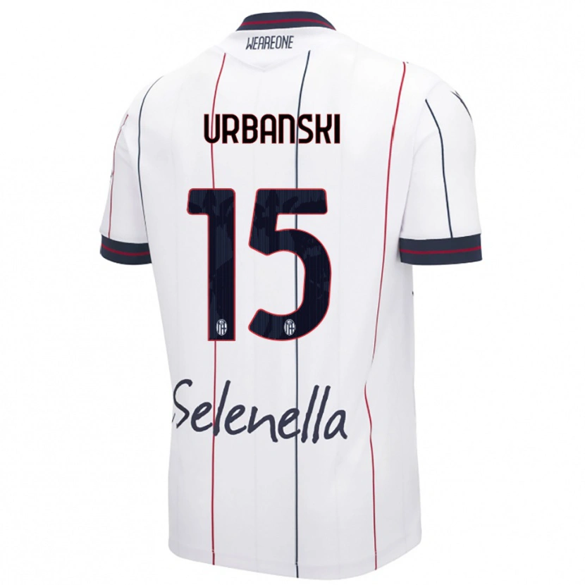 Danxen Heren Dominik Urbanski #15 Wit Koningsblauw Uitshirt Uittenue 2025/26 T-Shirt