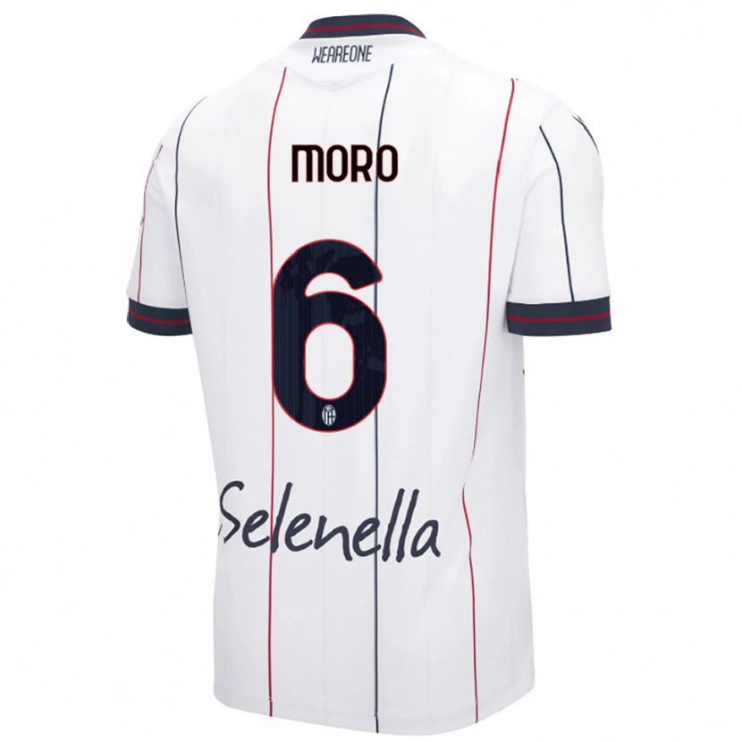 Danxen Heren Nikola Moro #6 Wit Koningsblauw Uitshirt Uittenue 2025/26 T-Shirt