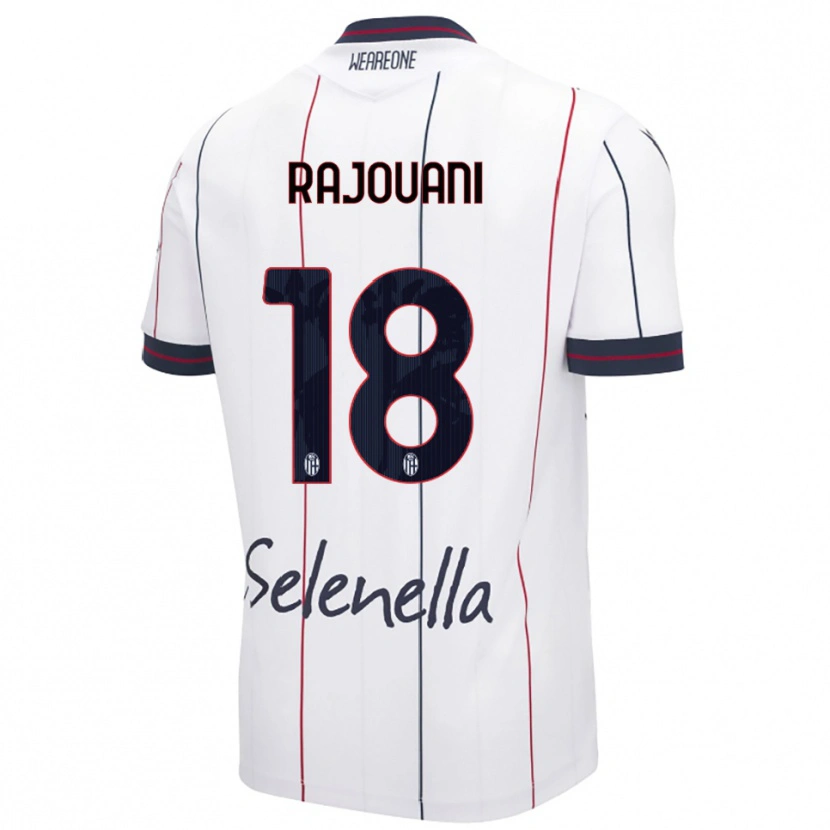 Danxen Heren Yassir Rajouani #18 Wit Koningsblauw Uitshirt Uittenue 2025/26 T-Shirt