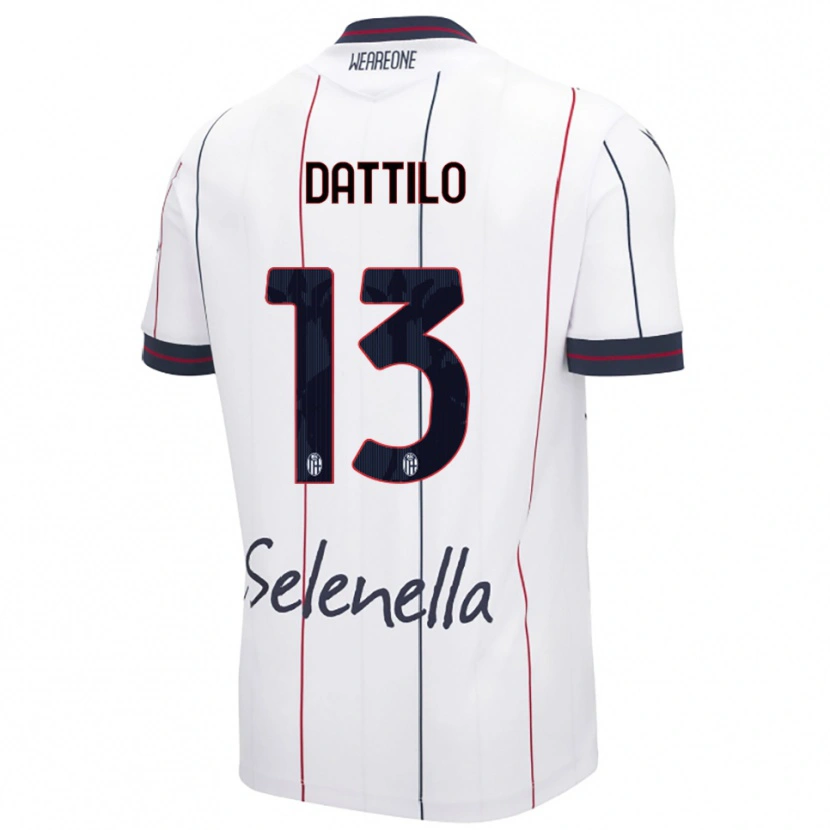 Danxen Heren Gabriel Dattilo #13 Wit Koningsblauw Uitshirt Uittenue 2025/26 T-Shirt