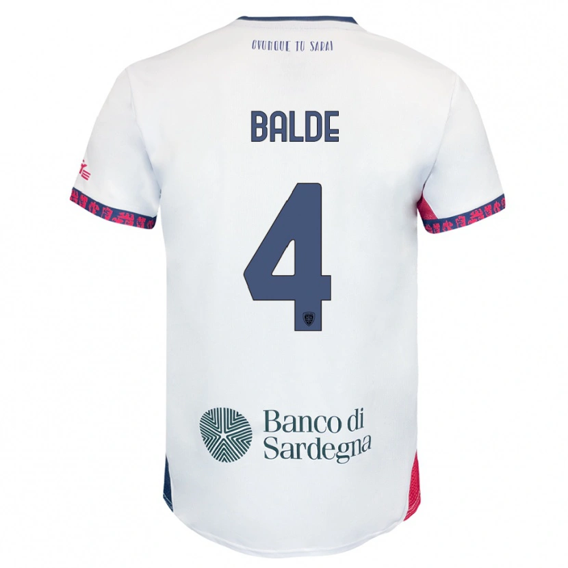 Danxen Heren Mamadou Balde #4 Wit Marineblauw Rood Uitshirt Uittenue 2025/26 T-Shirt