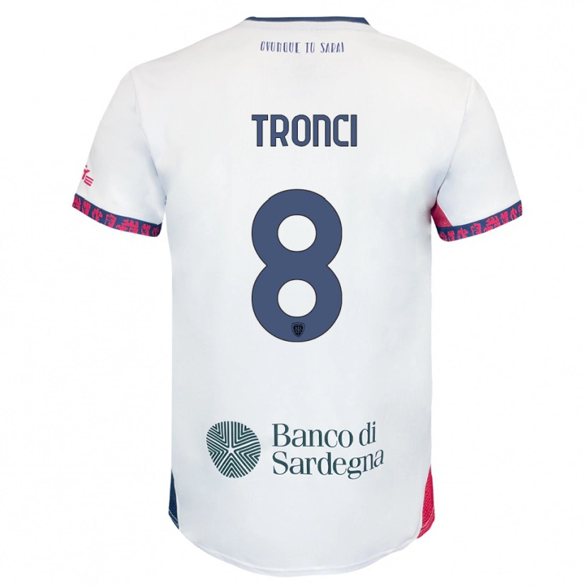 Danxen Heren Luca Tronci #8 Wit Marineblauw Rood Uitshirt Uittenue 2025/26 T-Shirt