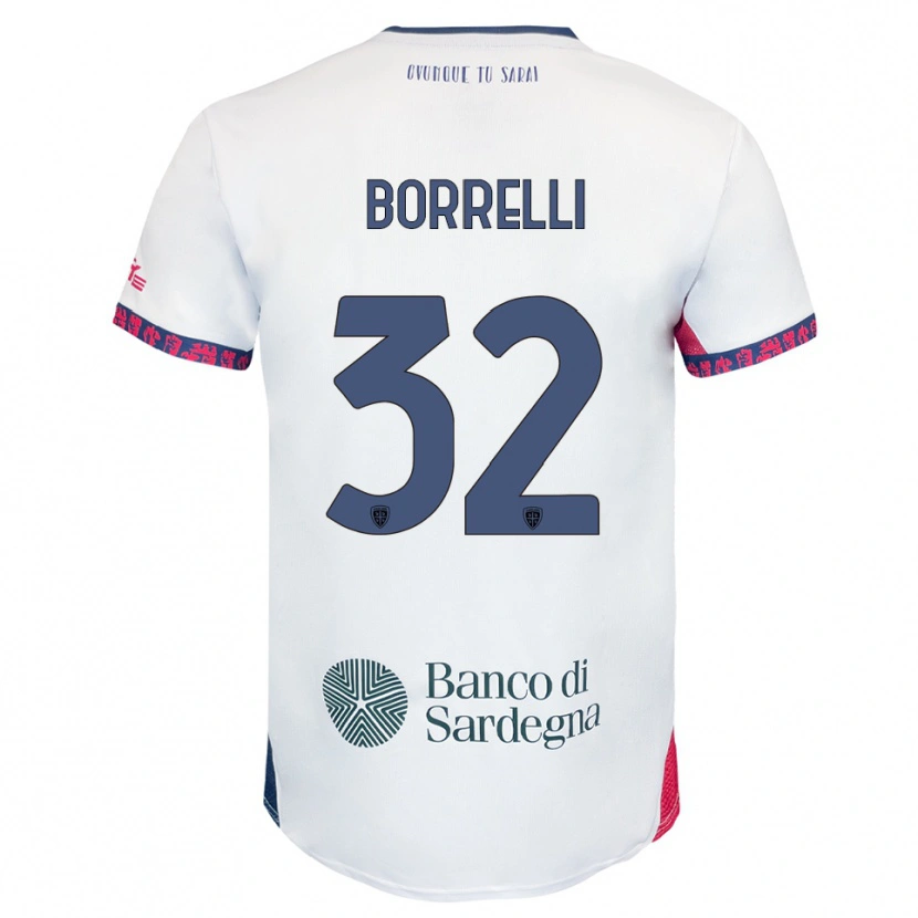 Danxen Heren Gennaro Borrelli #32 Wit Marineblauw Rood Uitshirt Uittenue 2025/26 T-Shirt