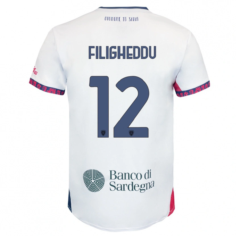 Danxen Heren Daniele Filigheddu #12 Wit Marineblauw Rood Uitshirt Uittenue 2025/26 T-Shirt