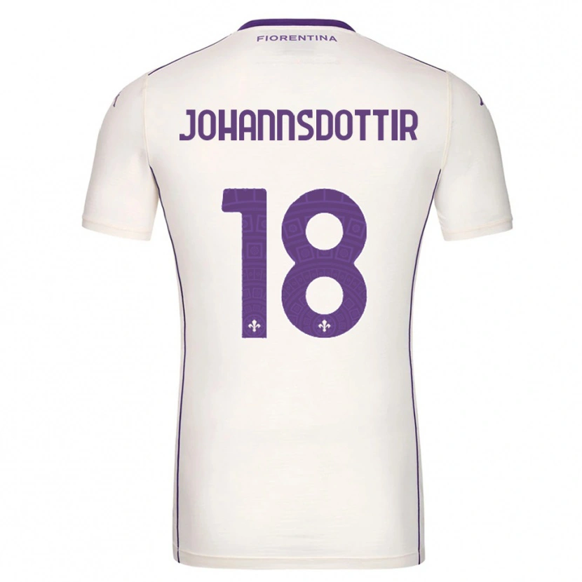 Danxen Heren Alexandra Johannsdottir #18 Wit Paars Rood Uitshirt Uittenue 2025/26 T-Shirt