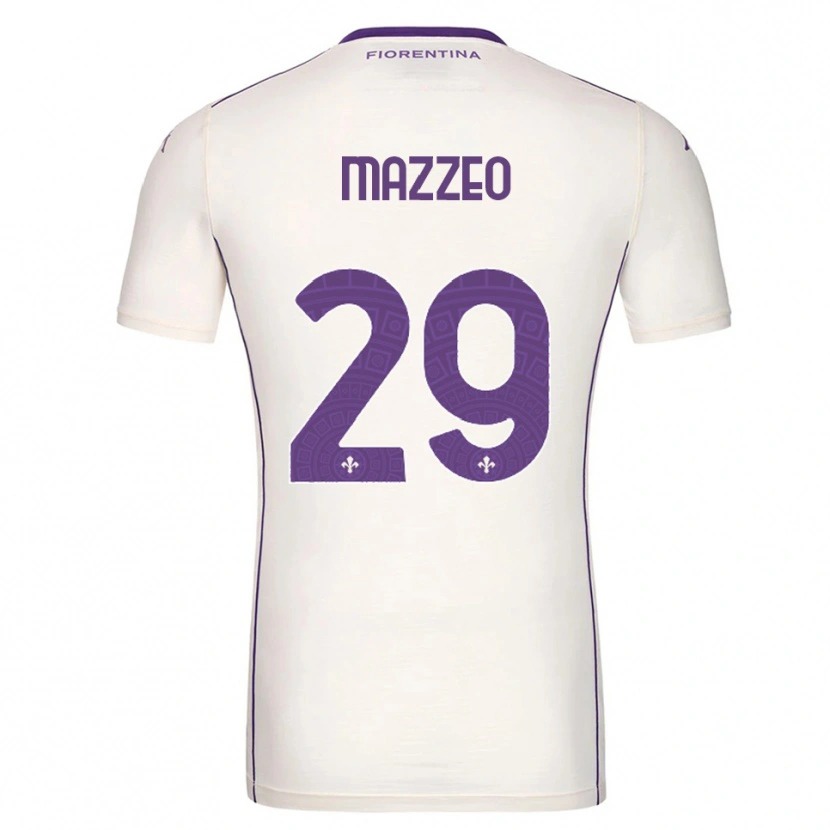 Danxen Heren Brando Mazzeo #29 Wit Paars Rood Uitshirt Uittenue 2025/26 T-Shirt