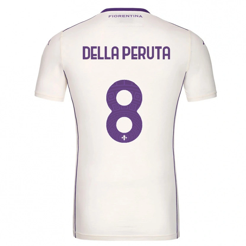 Danxen Heren Victoria Della Peruta #8 Wit Paars Rood Uitshirt Uittenue 2025/26 T-Shirt