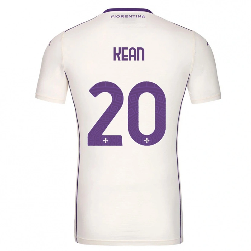 Danxen Heren Moise Kean #20 Wit Paars Rood Uitshirt Uittenue 2025/26 T-Shirt
