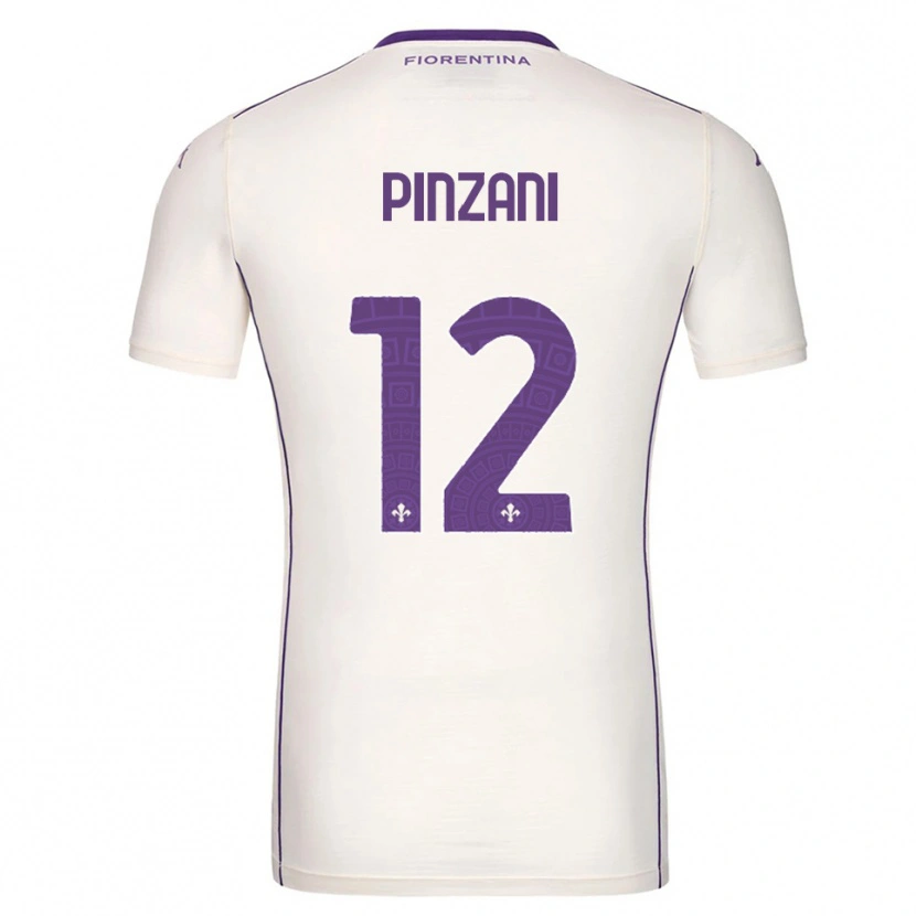 Danxen Heren Lorenzo Pinzani #12 Wit Paars Rood Uitshirt Uittenue 2025/26 T-Shirt