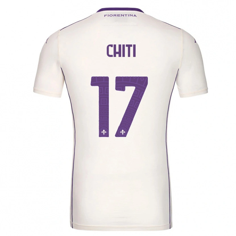 Danxen Heren Alessio Chiti #17 Wit Paars Rood Uitshirt Uittenue 2025/26 T-Shirt