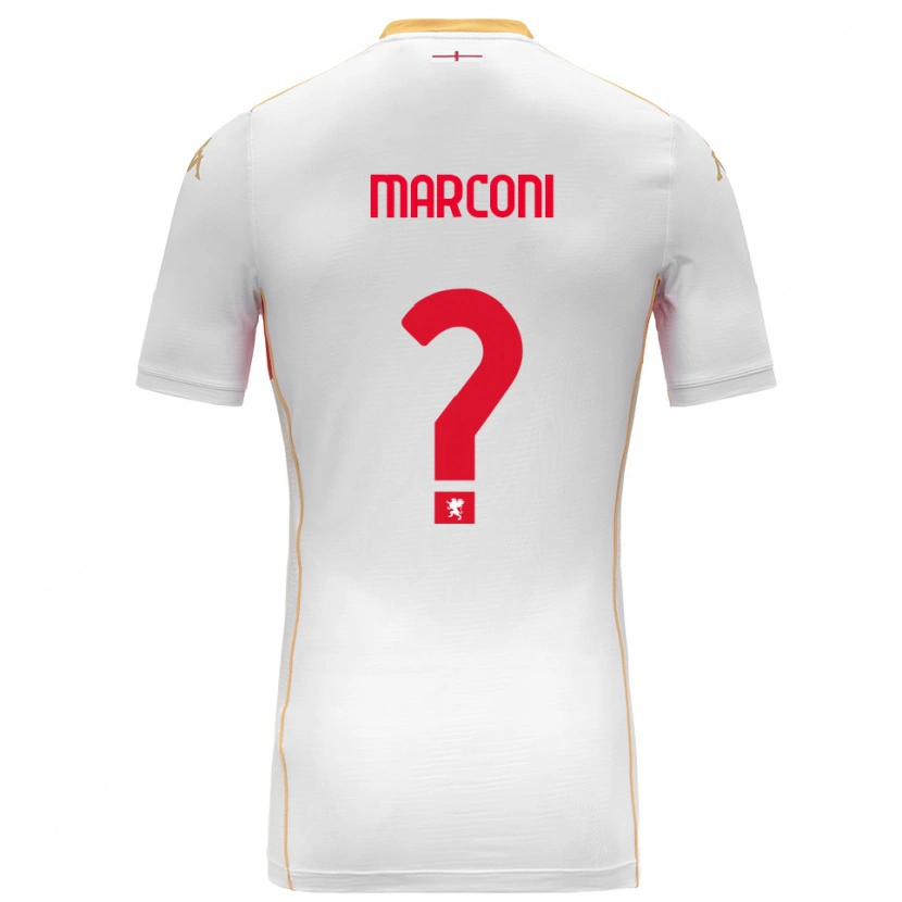 Danxen Heren Alessio Marconi #0 Wit Rood Uitshirt Uittenue 2025/26 T-Shirt