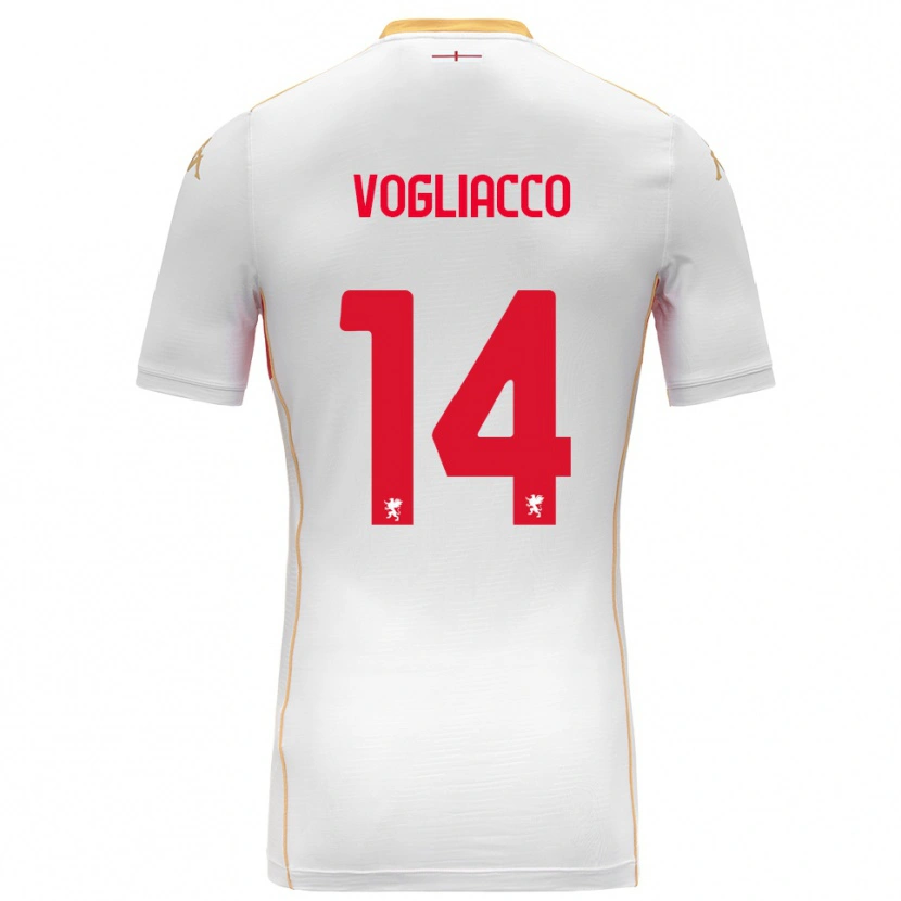 Danxen Heren Alessandro Vogliacco #14 Wit Rood Uitshirt Uittenue 2025/26 T-Shirt