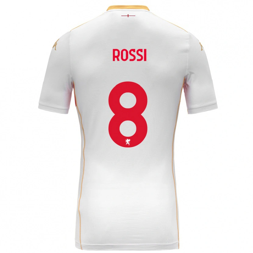 Danxen Heren Gianluca Rossi #8 Wit Rood Uitshirt Uittenue 2025/26 T-Shirt