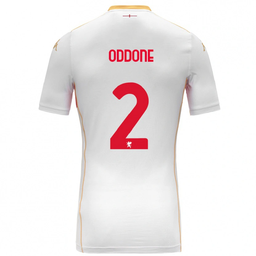 Danxen Heren Riccardo Oddone #2 Wit Rood Uitshirt Uittenue 2025/26 T-Shirt
