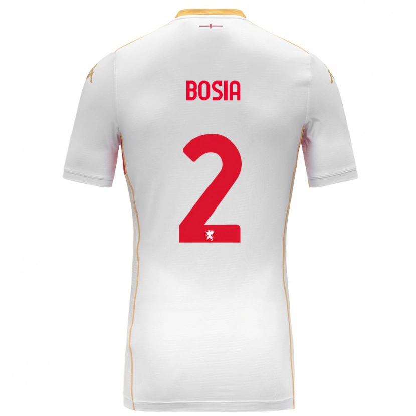 Danxen Heren Davide Bosia #2 Wit Rood Uitshirt Uittenue 2025/26 T-Shirt