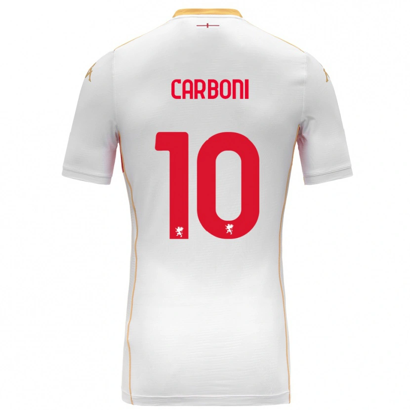 Danxen Heren Valentín Carboni #10 Wit Rood Uitshirt Uittenue 2025/26 T-Shirt