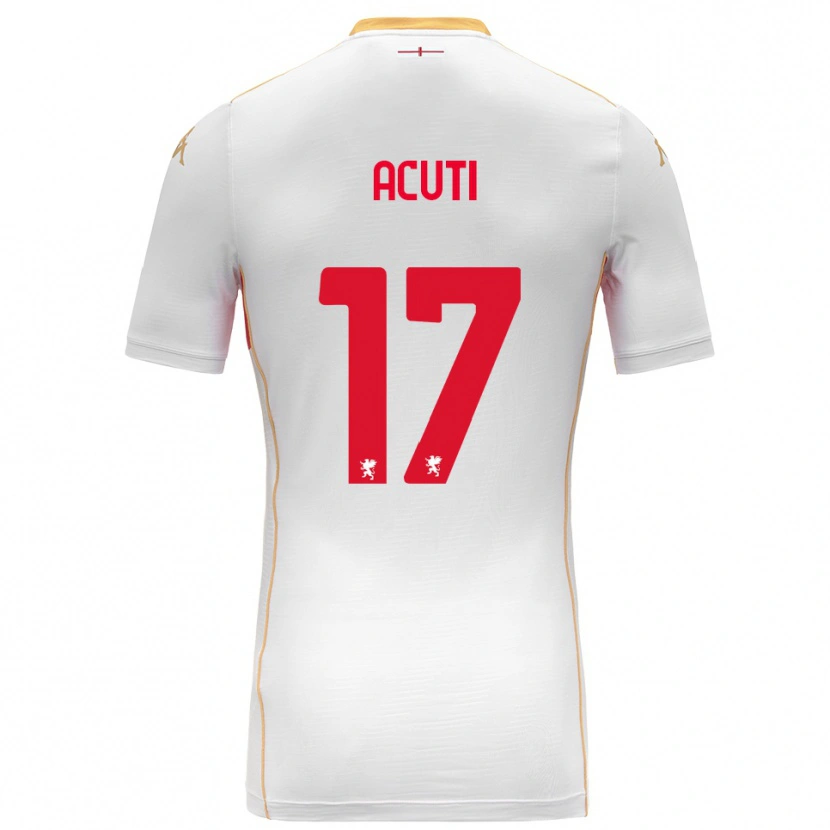 Danxen Heren Arianna Acuti #17 Wit Rood Uitshirt Uittenue 2025/26 T-Shirt