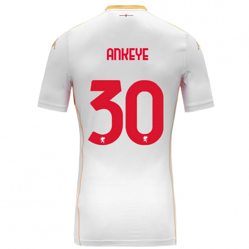 Danxen Heren David Ankeye #30 Wit Rood Uitshirt Uittenue 2025/26 T-Shirt