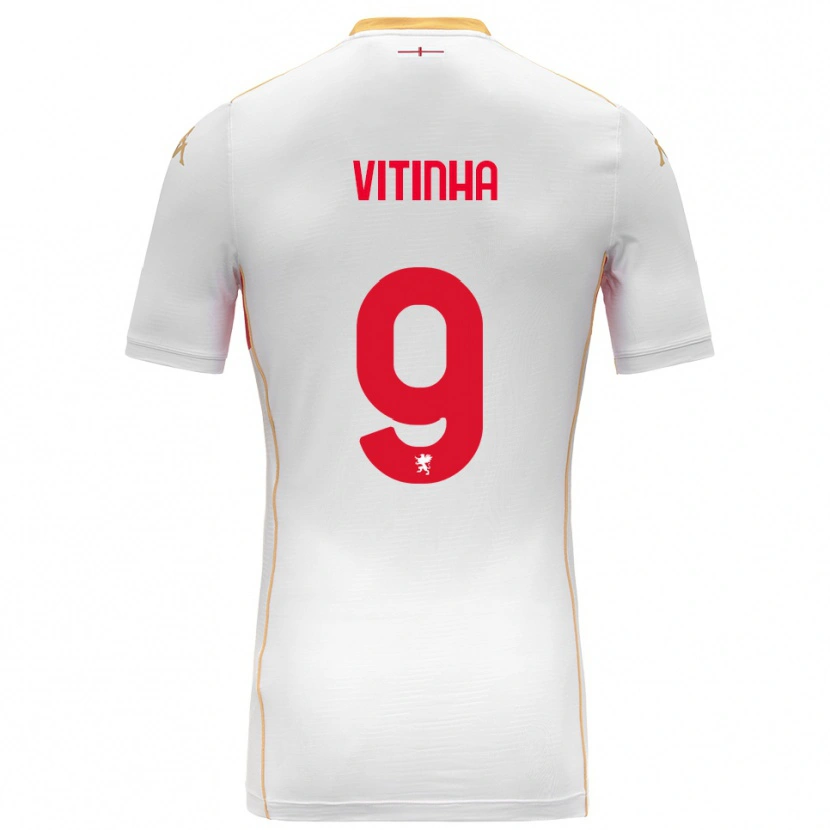 Danxen Heren Vitinha #9 Wit Rood Uitshirt Uittenue 2025/26 T-Shirt