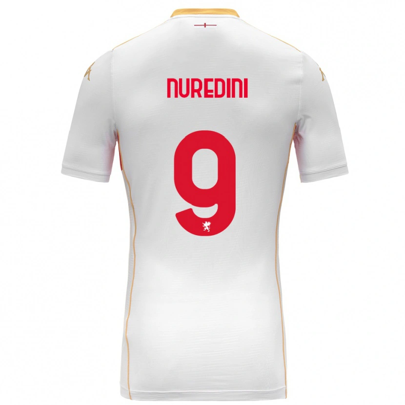 Danxen Heren Joi Nuredini #9 Wit Rood Uitshirt Uittenue 2025/26 T-Shirt