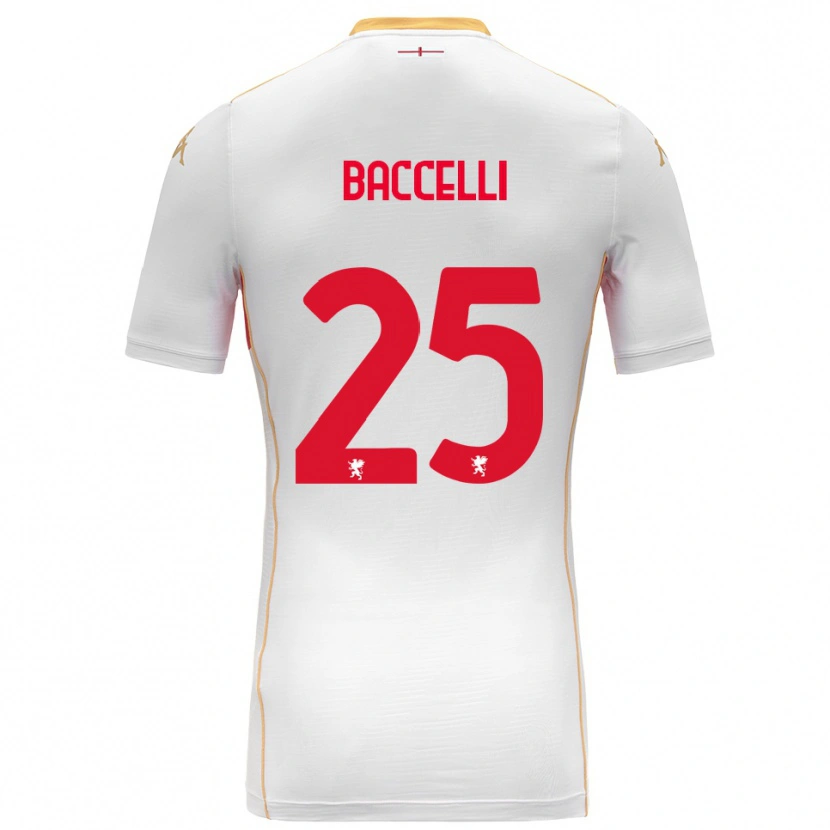 Danxen Heren Pietro Baccelli #25 Wit Rood Uitshirt Uittenue 2025/26 T-Shirt