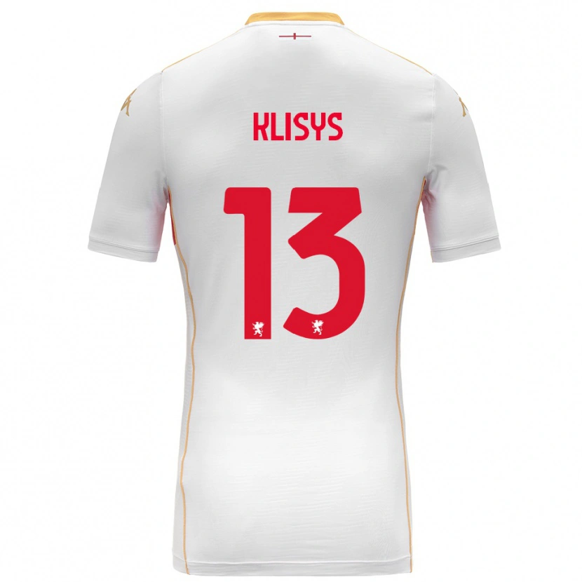 Danxen Heren Lukas Klišys #13 Wit Rood Uitshirt Uittenue 2025/26 T-Shirt
