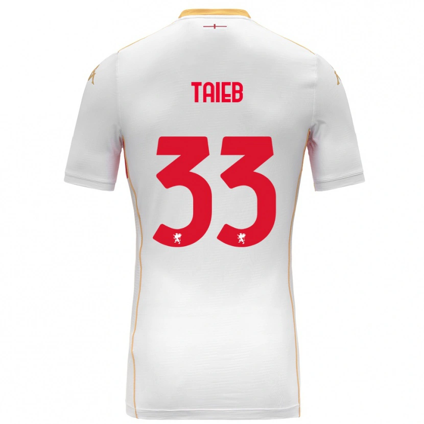 Danxen Heren Chad Taieb #33 Wit Rood Uitshirt Uittenue 2025/26 T-Shirt
